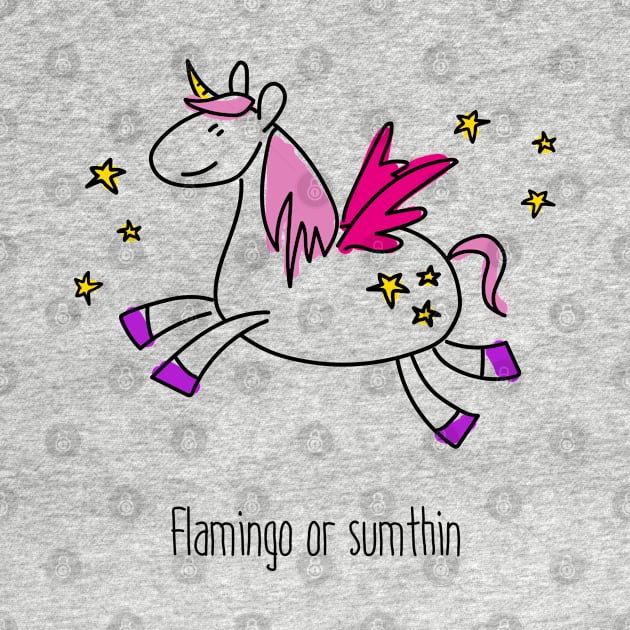 Pink Flamingo Unicorn Horse Or Something by Bumblebeast